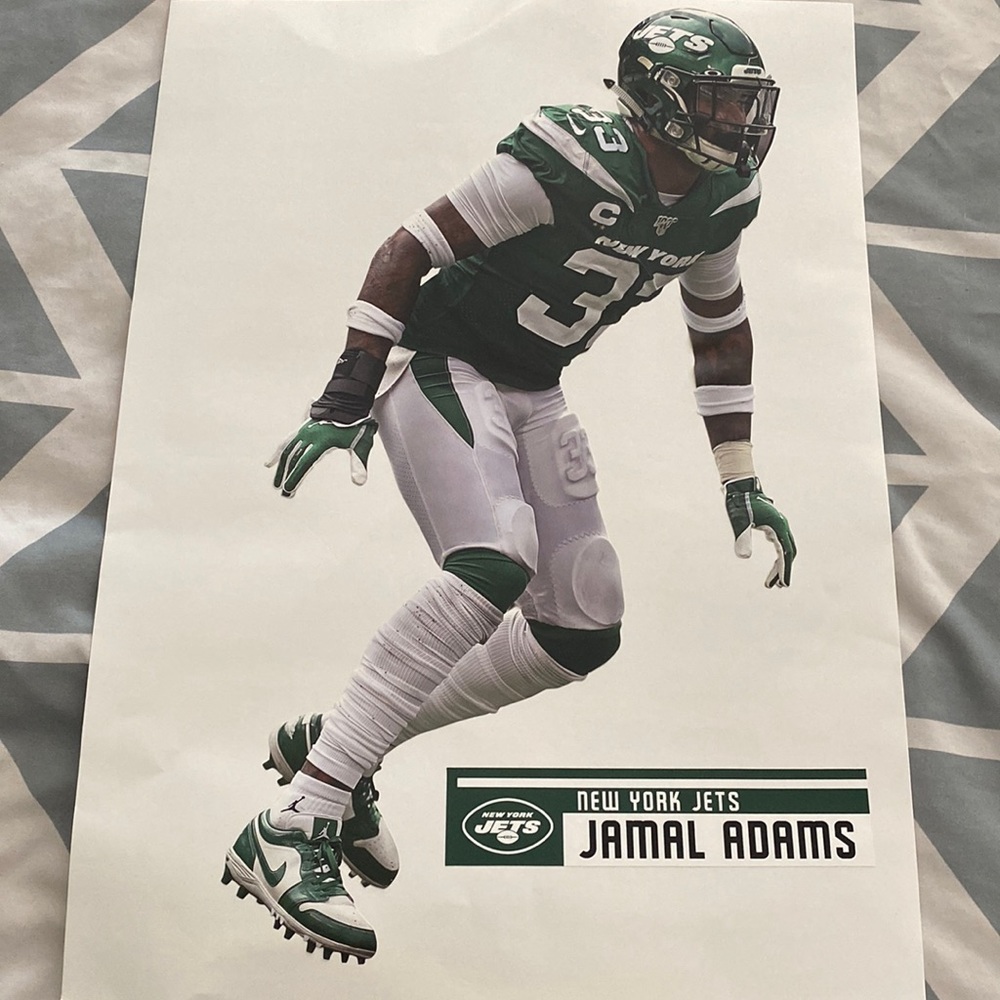 Fathead throwback decals. Jamal Adams. Sam Darnold. New York Jets 12”x17”